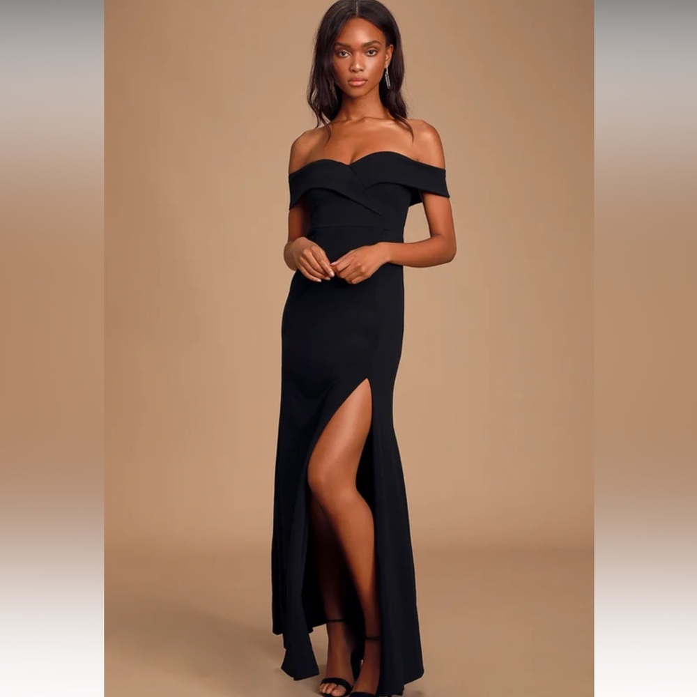 Size large lulu’s black formal dress